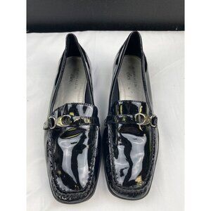 Anne Klein I-Flex Women's Black Patent Leather Shoes/Slip Ons Size 8.5 SKU 4045